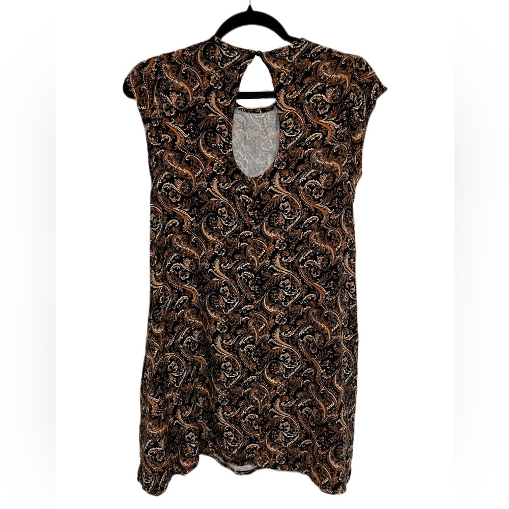 URBAN OUTFITTERS Brown Paisley Mini Dress Size SP Color: Brown and Tan - Picture 5 of 10